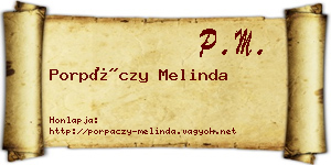 Porpáczy Melinda névjegykártya
